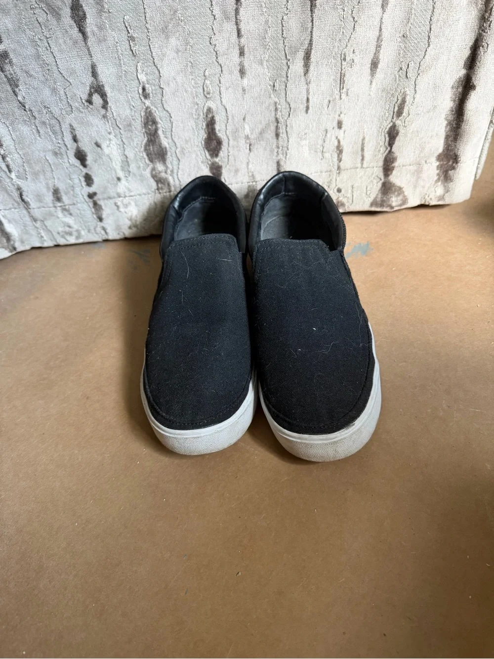 Nike Black Slip-On Canvas Loafers